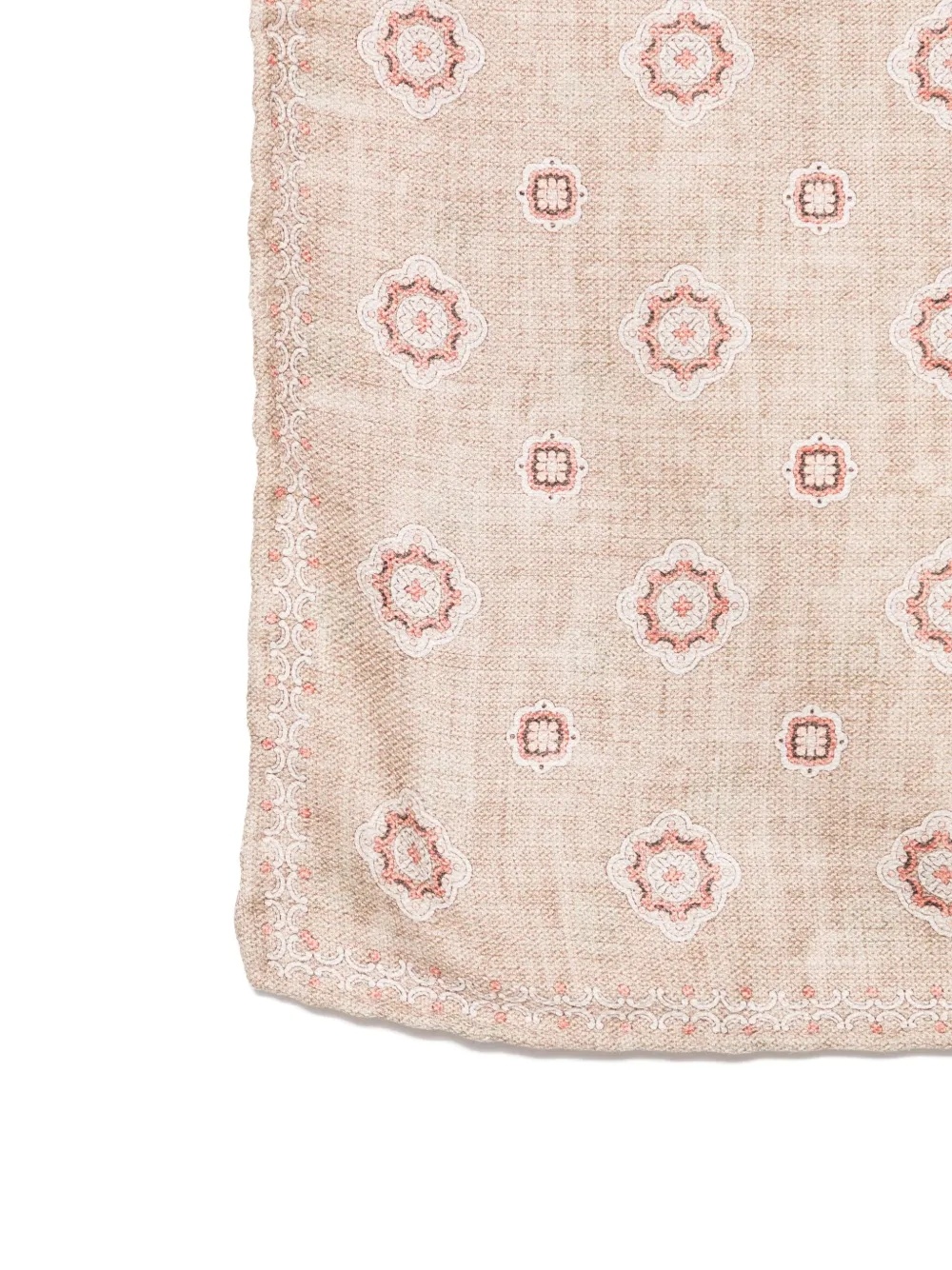 Brunello Cucinelli Silk Scarf In Clay Orange