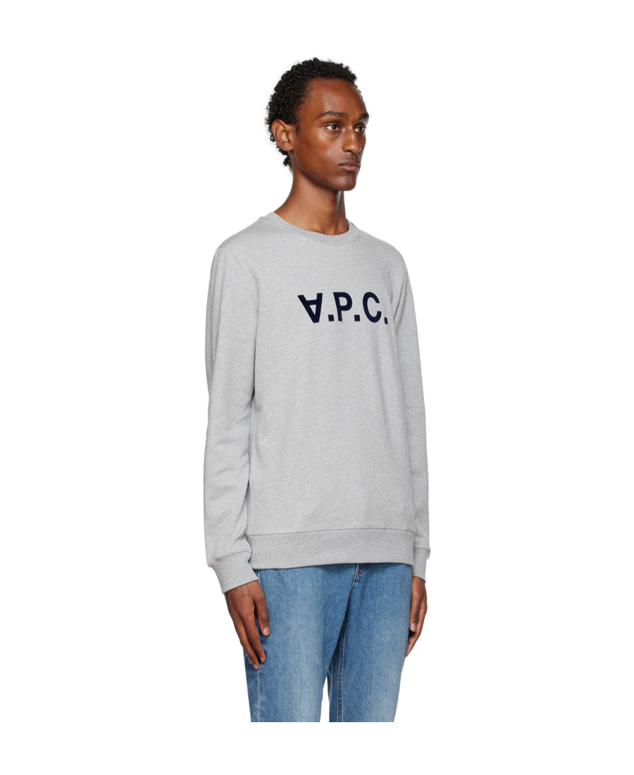 APC A.P.C. LOGO-PRINTED STRAIGHT HEM SWEATSHIRT