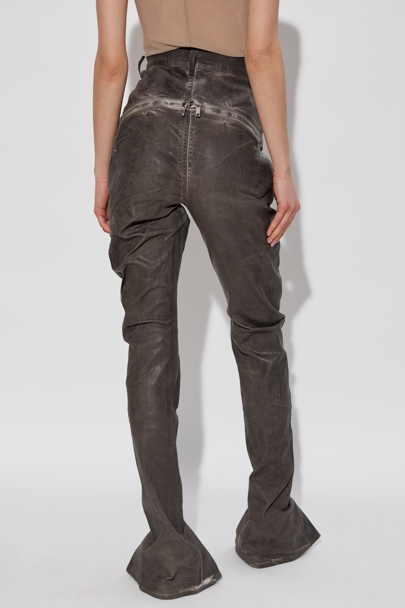 Rick Owens Drkshdw Belt Loop Track Pants In Black