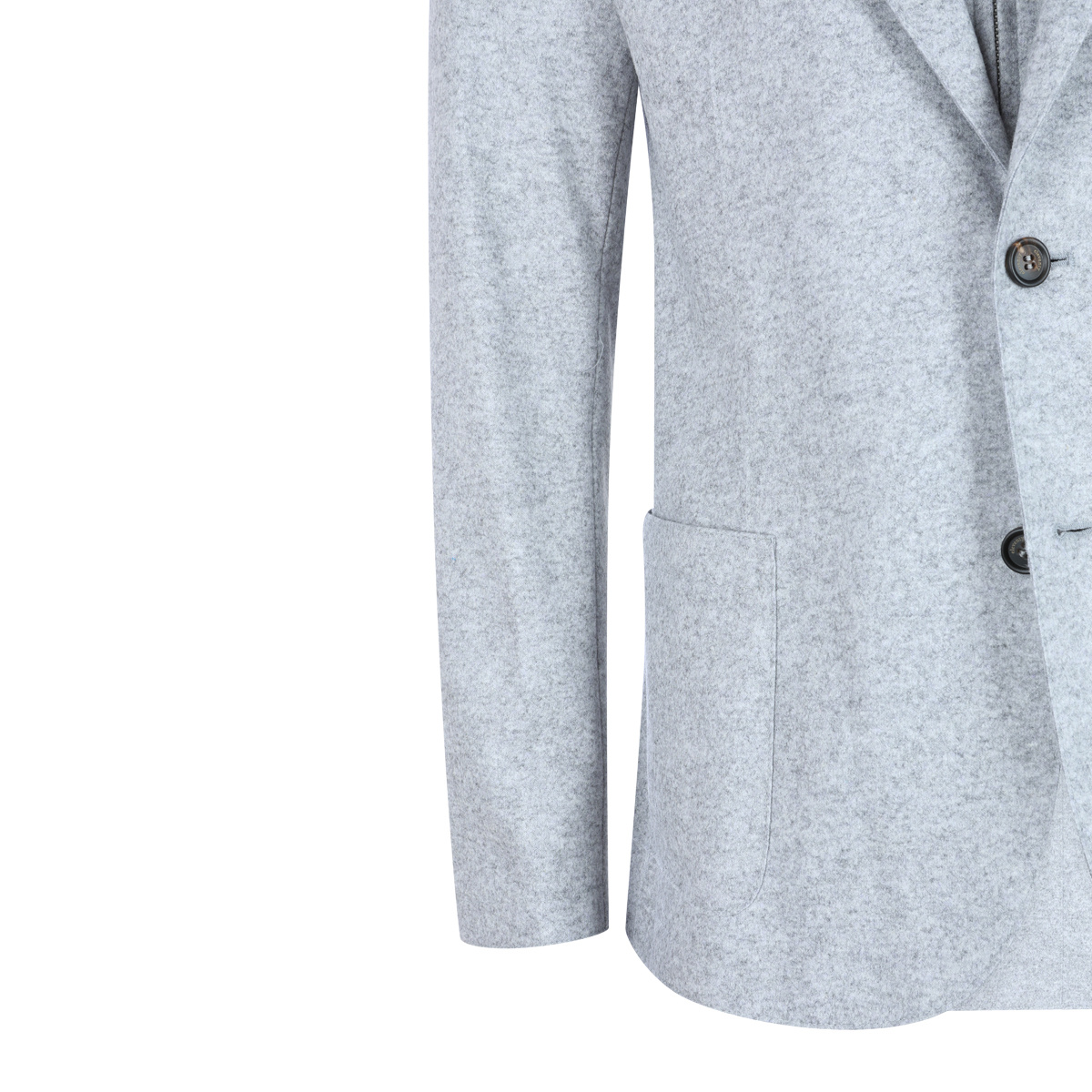 Eleventy Hooded Blazer With Front Pockets And Long Sleeves In Gray