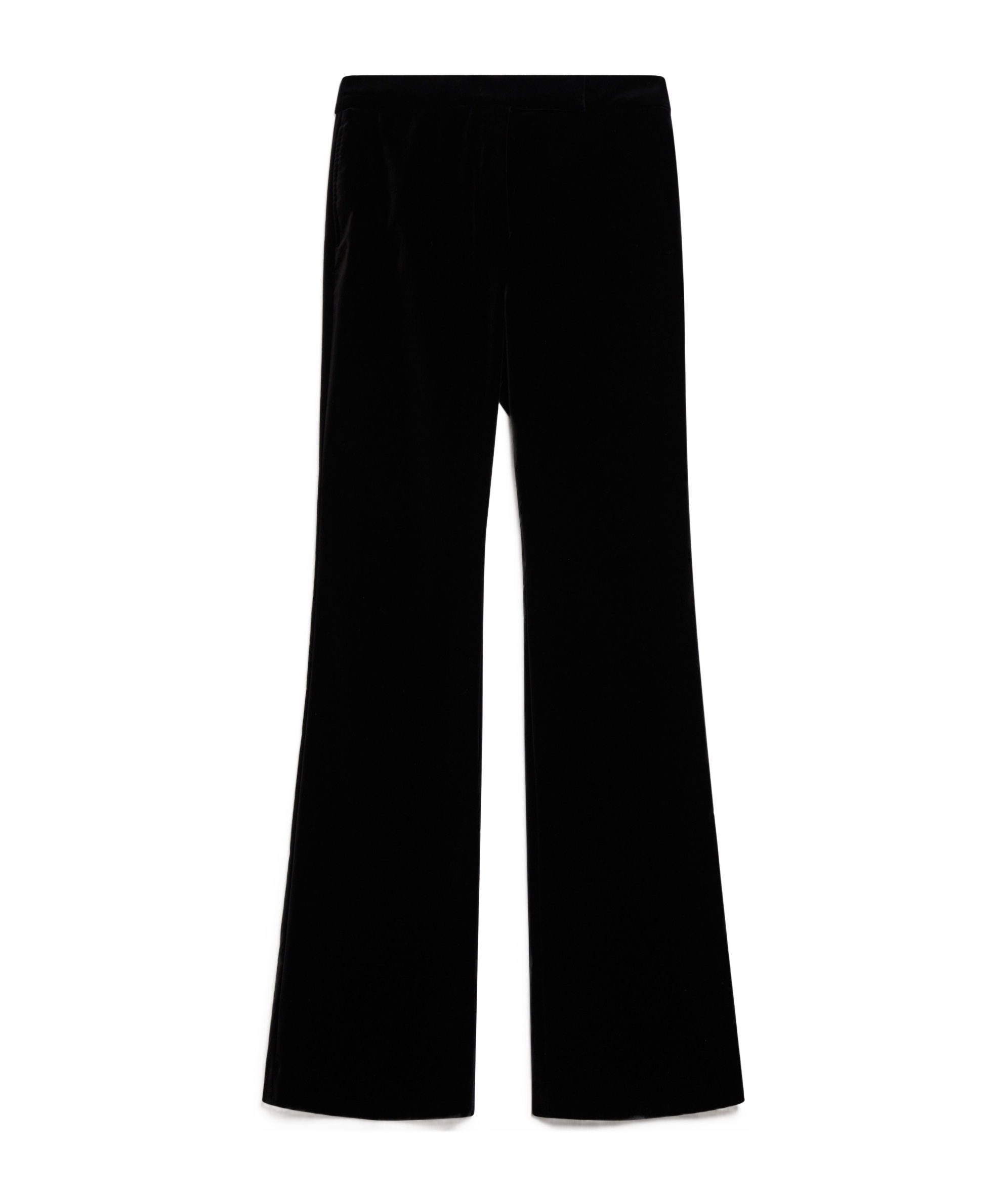 Max Mara Wide-leg Pants With Clean Waistband In Black