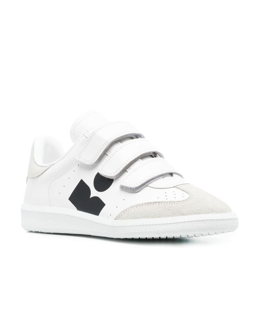 Isabel Marant Logo-patch Touch-strap Sneakers In White