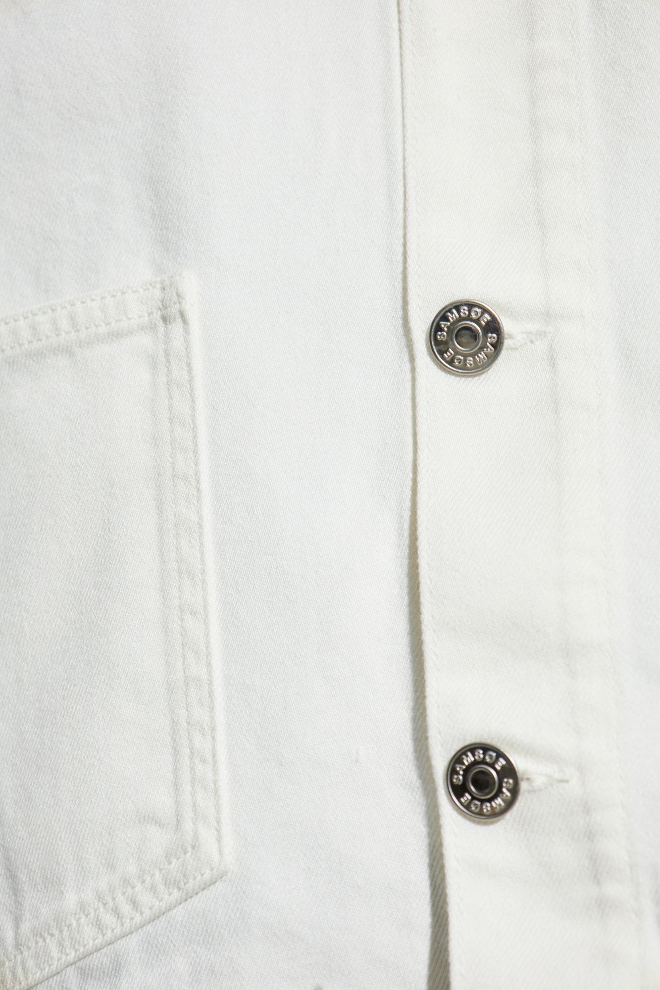 Samsoe & Samsoe Button-up Utility Jacket In White