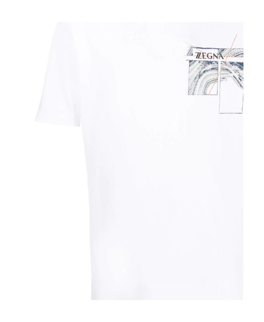 Shop Zegna Graphic-print Short-sleeve T-shirt In White