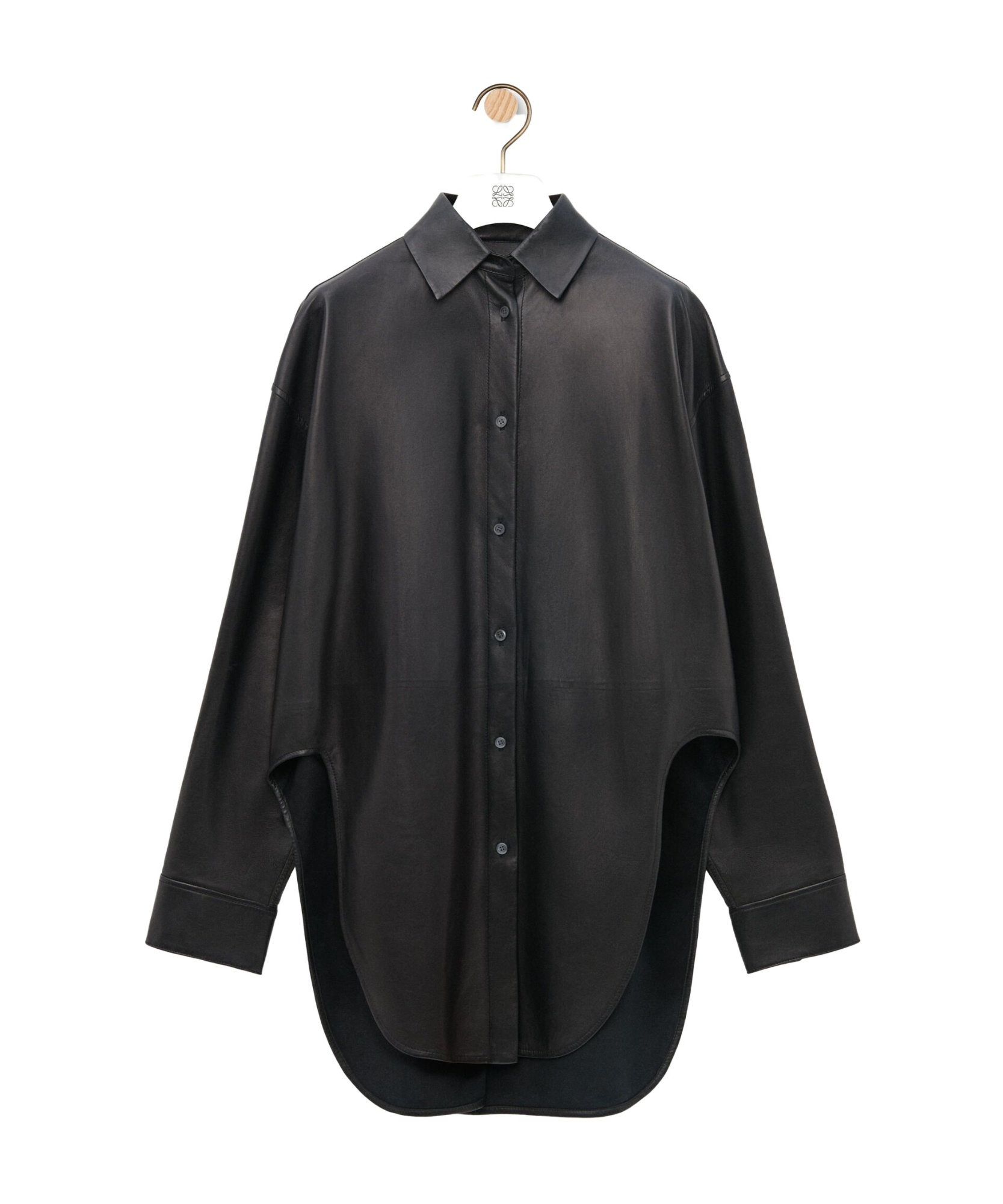 Shop Loewe Shirt In Nappa Lambskin In Black