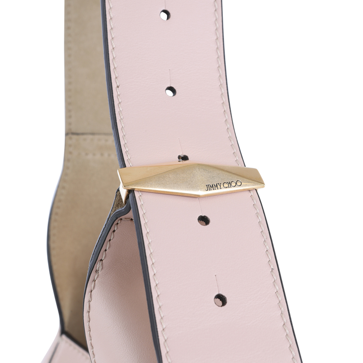 Jimmy Choo Beige Leather Shoulder Bag In Pink