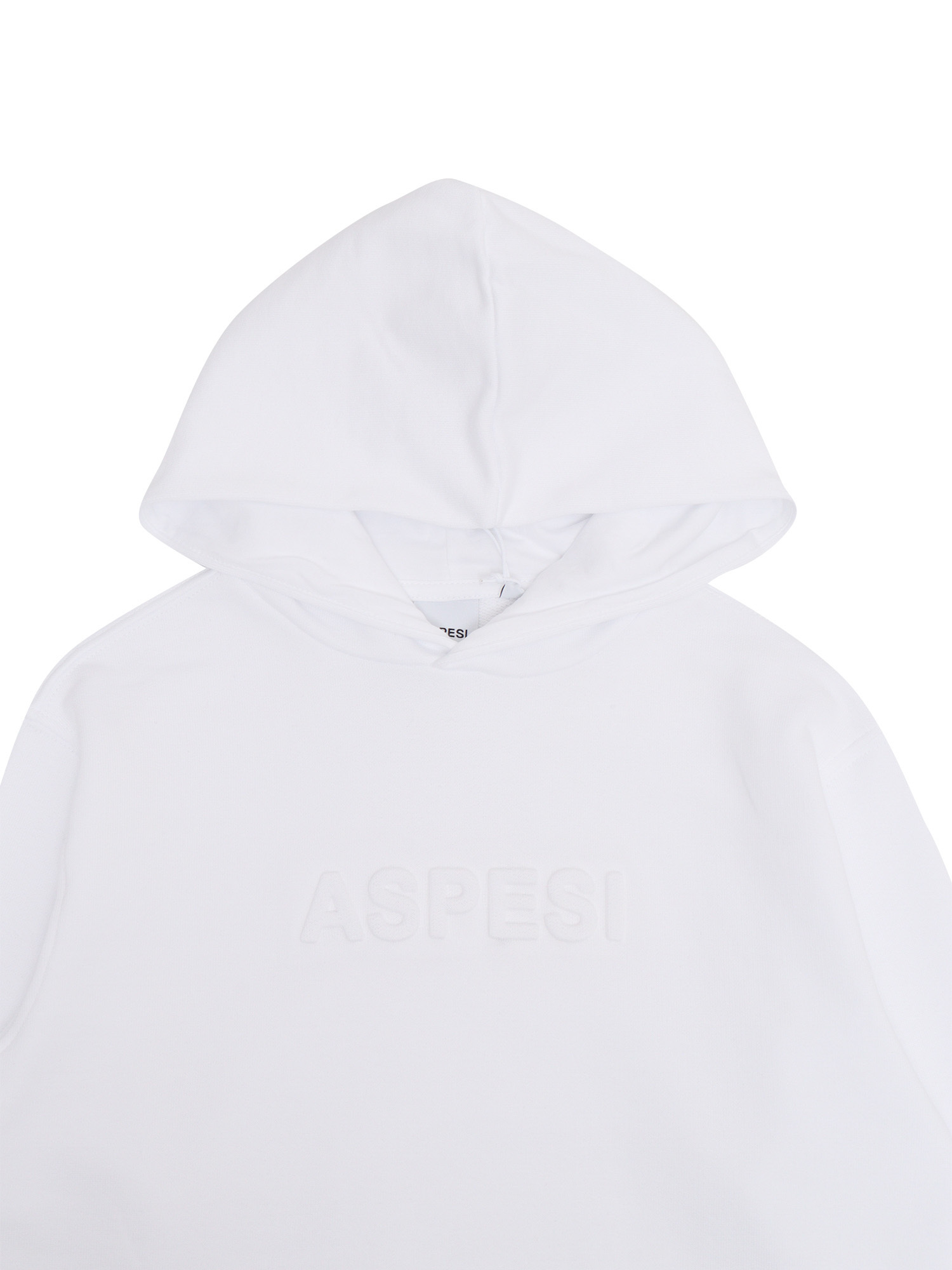 Aspesi Logo-embossed Cotton Hoodie In White