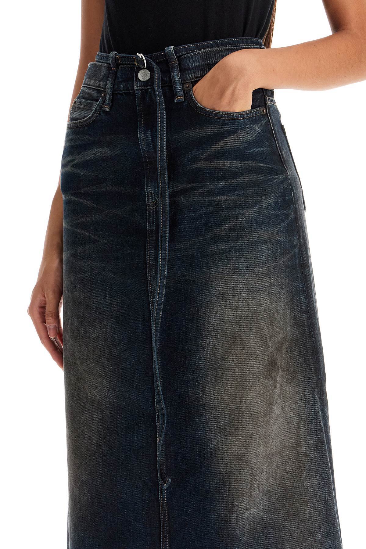 Shop Acne Studios Denim Maxi Skirt In Black