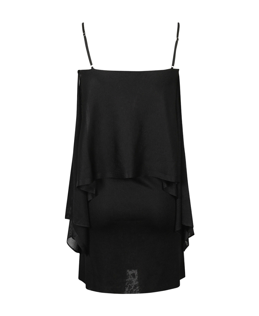 Tom Ford Square-neck Cold-shoulder Dress In Black