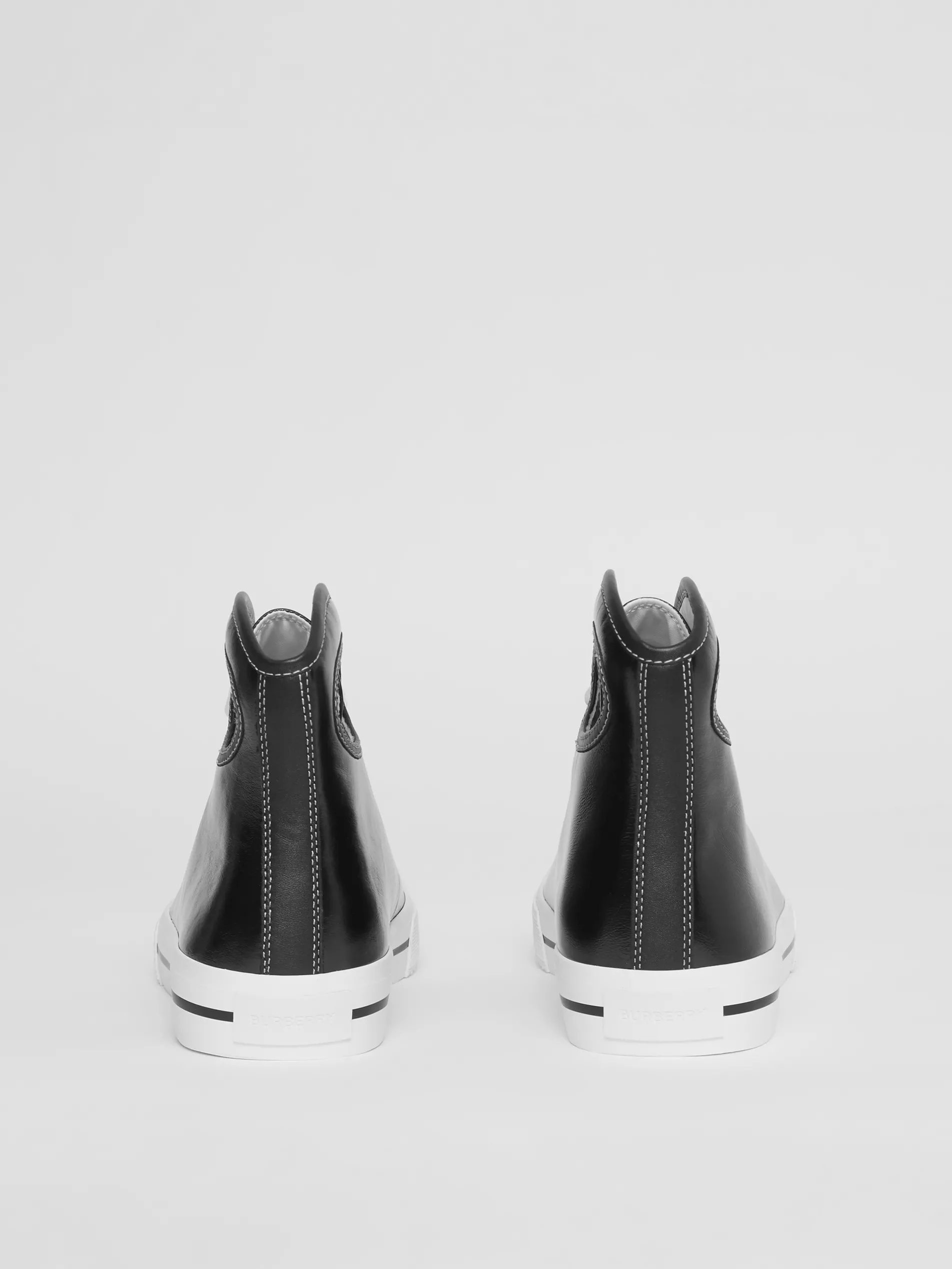 Burberry Porthole-detail High-top Sneakers In Black
