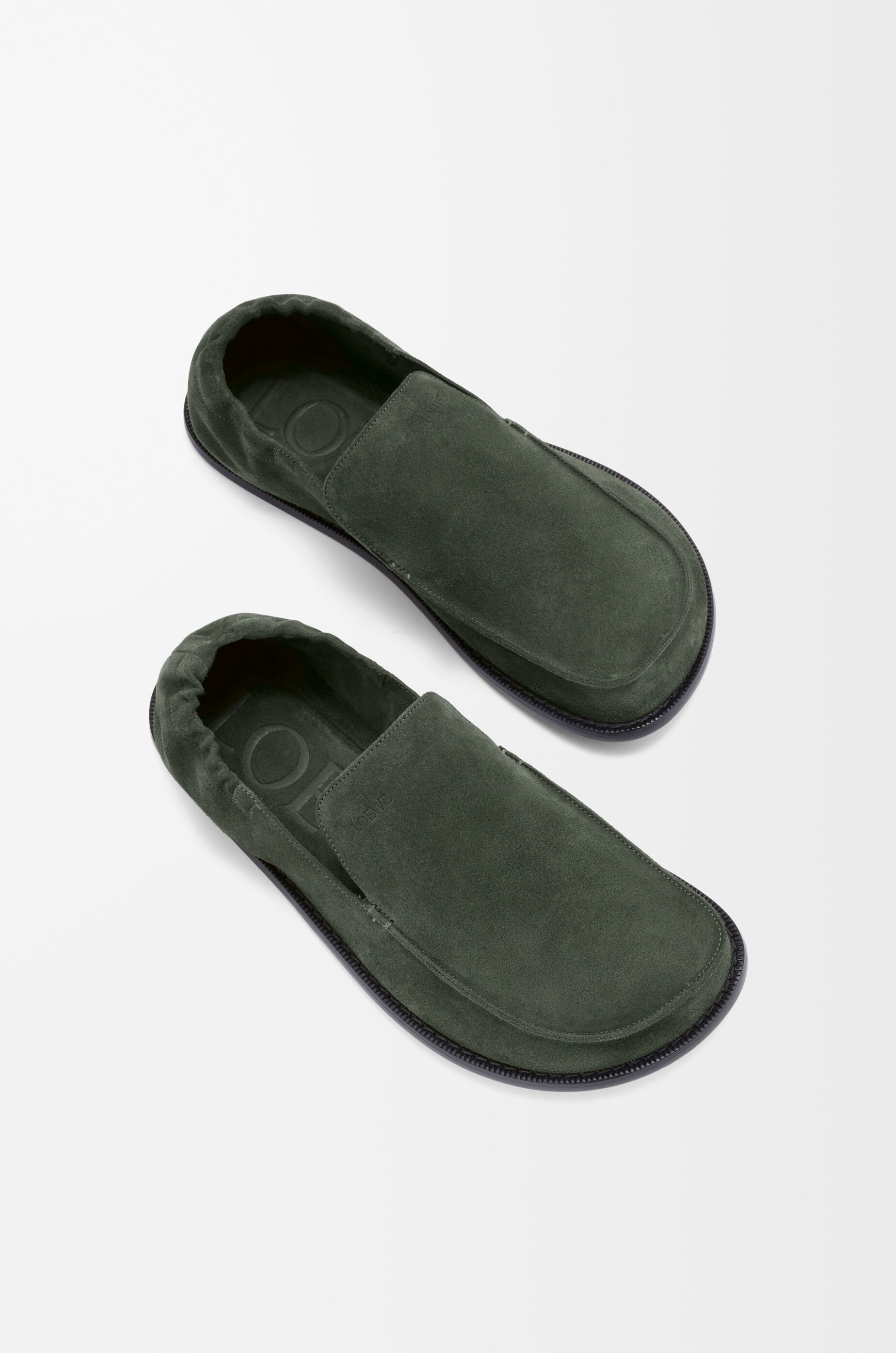 Loewe Flex Loafer In Suede In Gray