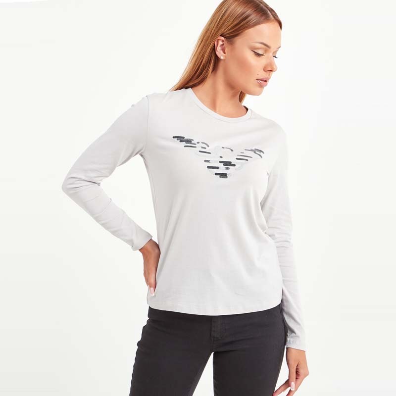 EMPORIO ARMANI LOGO LONG-SLEEVED T-SHIRT 
