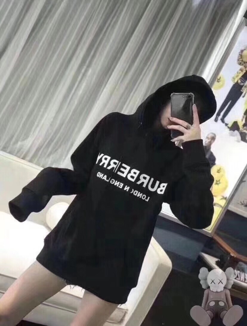 Burberry Black Cotton Sweatshirt In Black