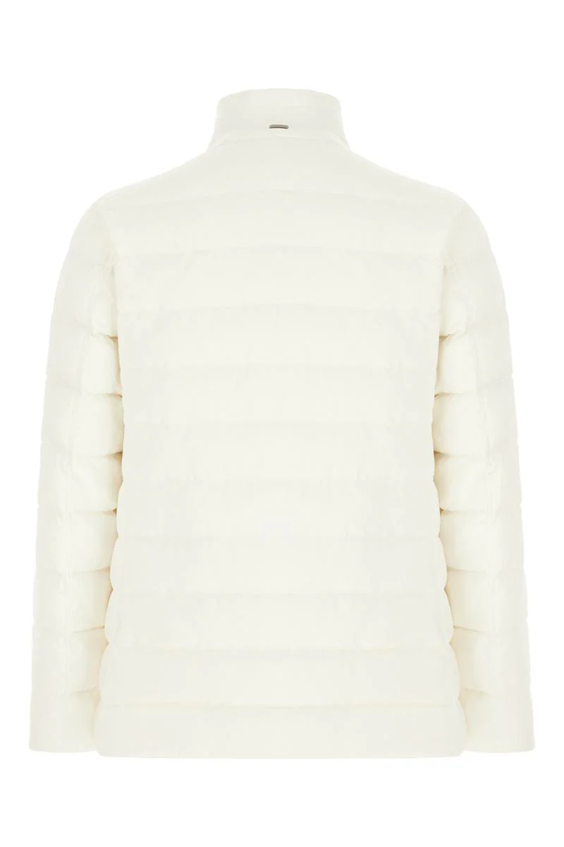Herno Quilted Button-fastening Padded Jacket In White