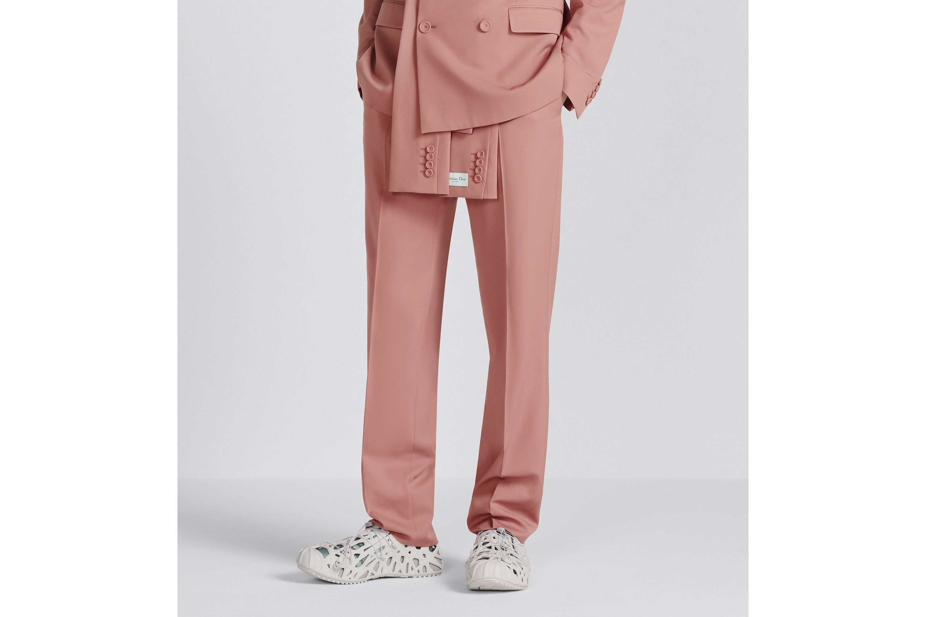 Dior Belt Folding Suit Trousers In Pink
