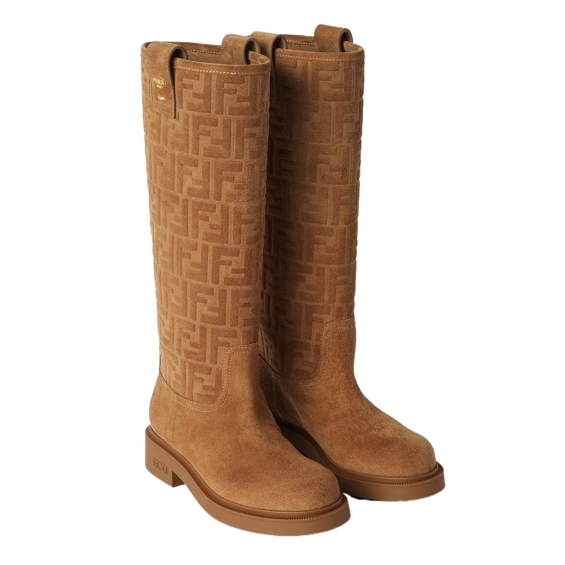 Fendi Filo Knee High Boot In Brown