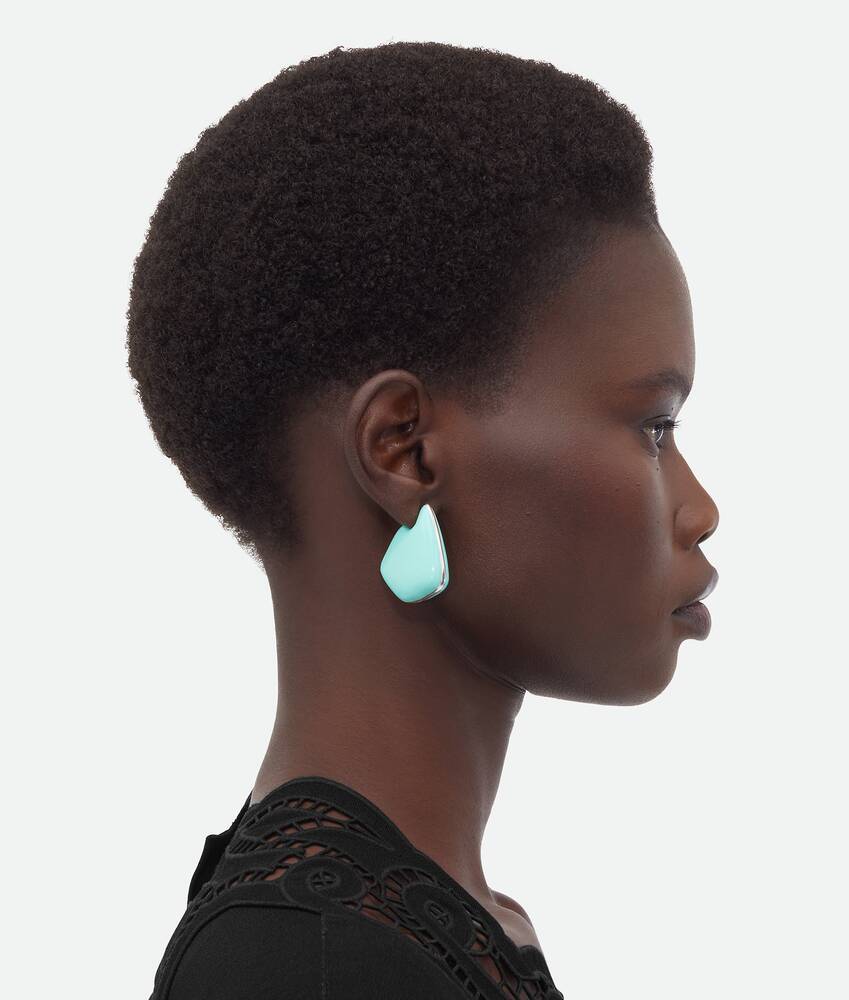 Bottega Veneta Boucles D'oreilles Fin Petit Format In Blue