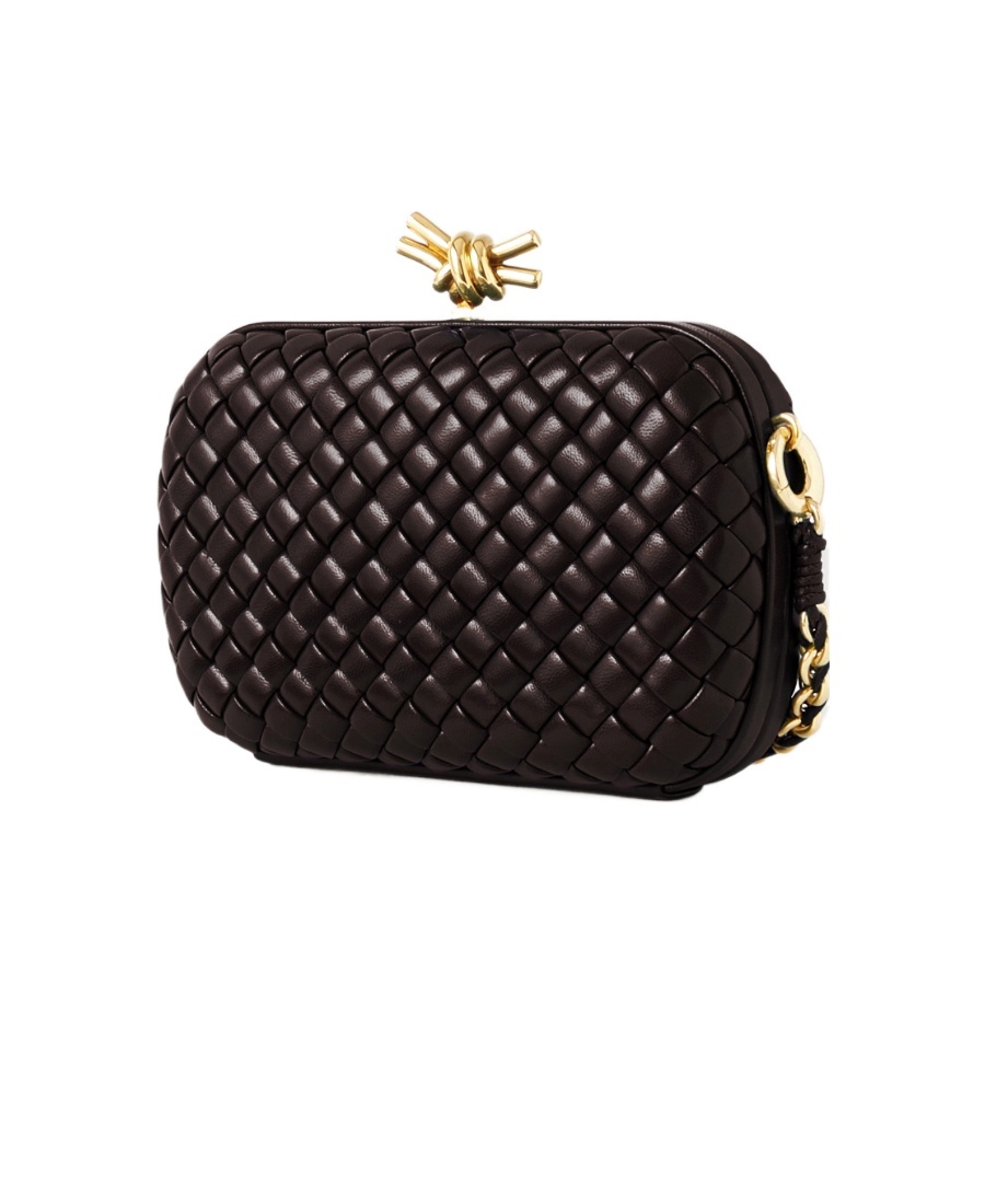 Bottega Veneta Brown Knot Clutch In Brown