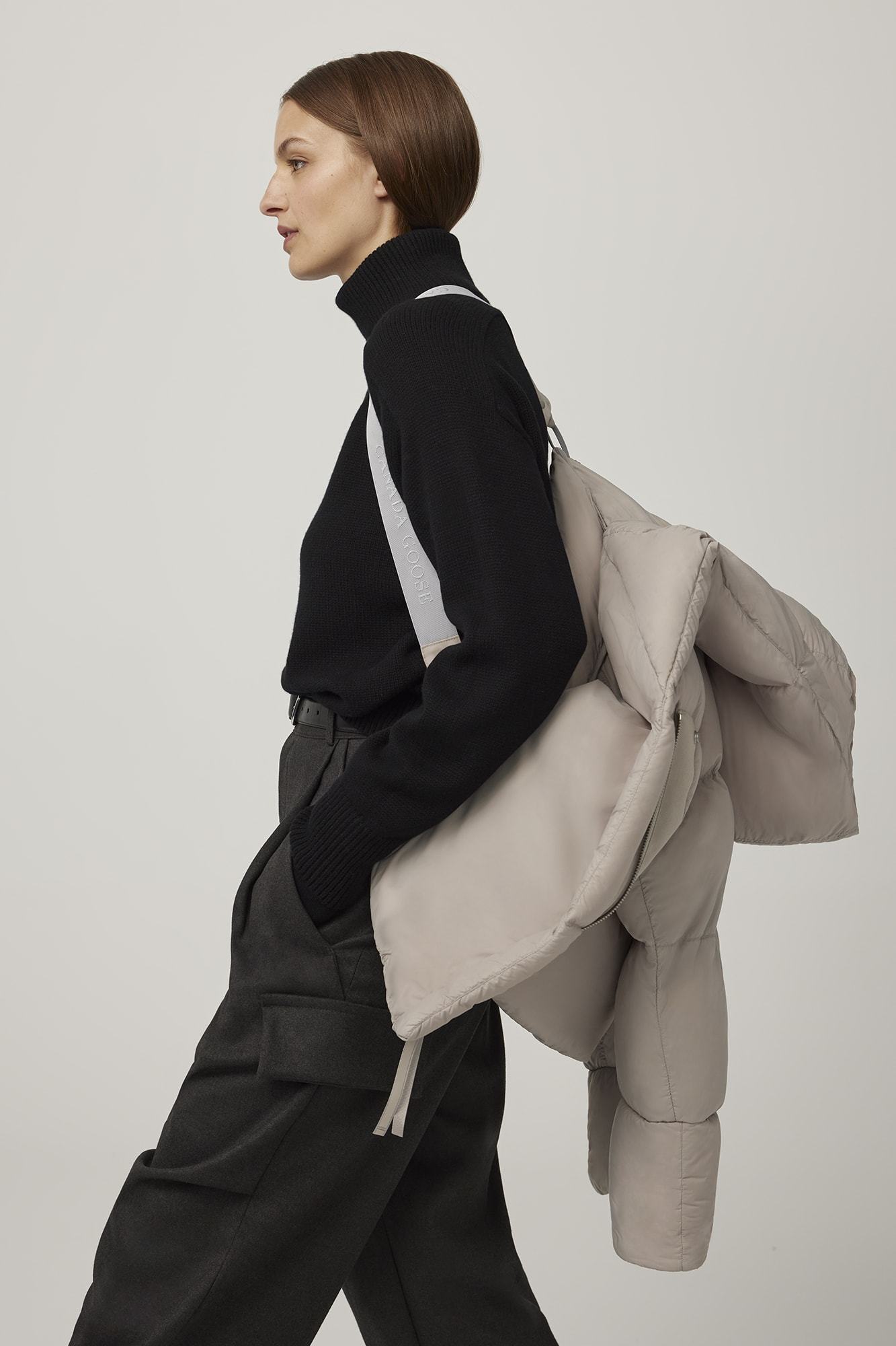 Shop Canada Goose Rhoda Hooded Puffer Jacket In Nude