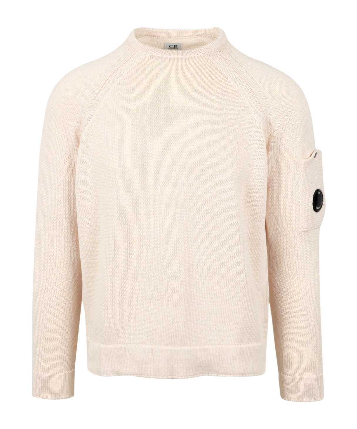 C.p. Company Long-sleeved Sweater In White