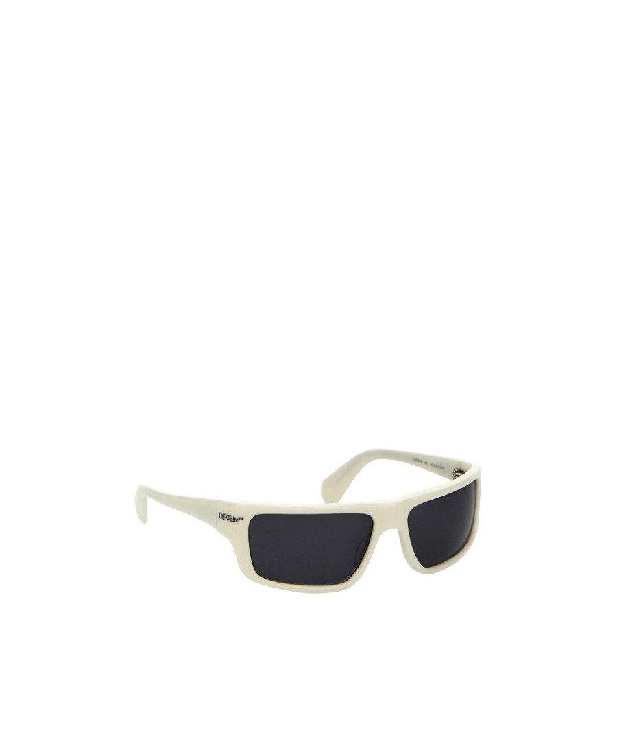 Off-white Logo-print Rectangle-frame Sunglasses In Black