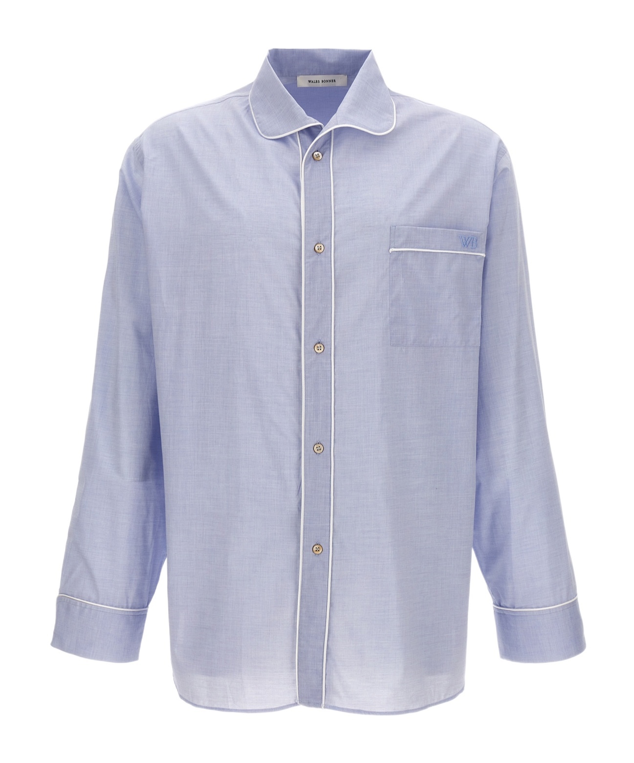 Shop Wales Bonner Market Stripe-detail Shirt In Gray