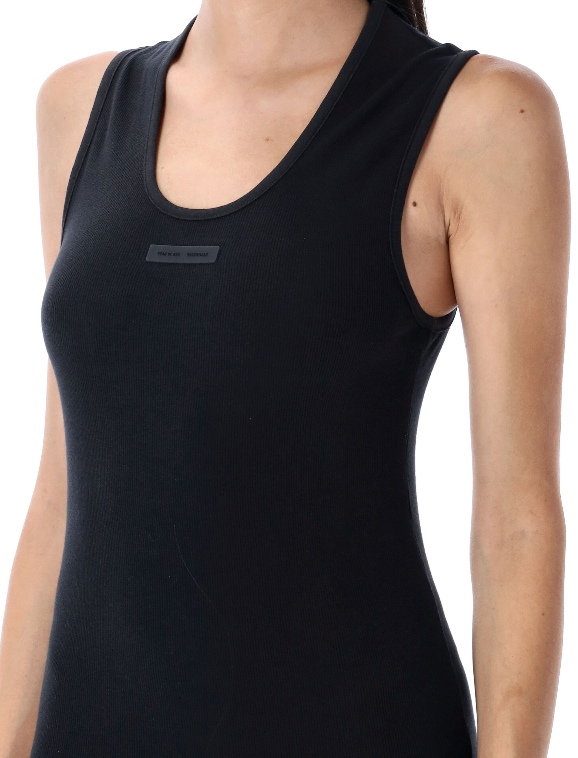 Essentials Rib Tank Dress In Black