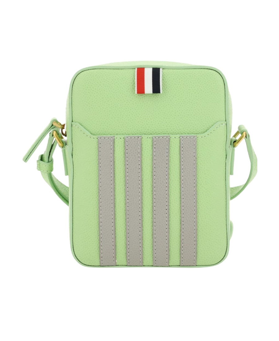 Thom Browne 4-bar Stripe Messenger Bag In Green