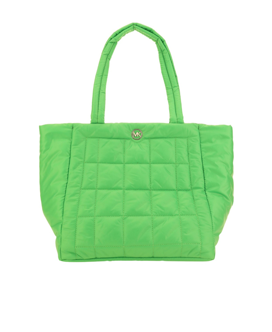 Shop Michael Michael Kors Lilah Large Quilted Tote Bag In Green