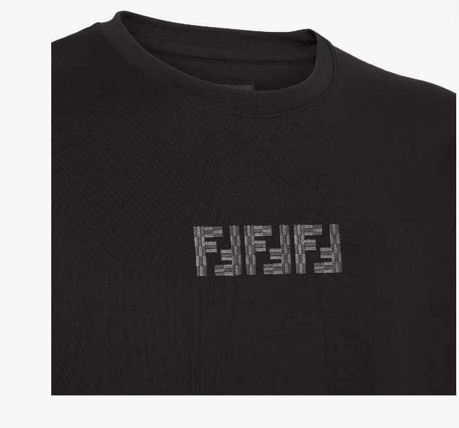 Fendi Ff Logo T-shirt In Black