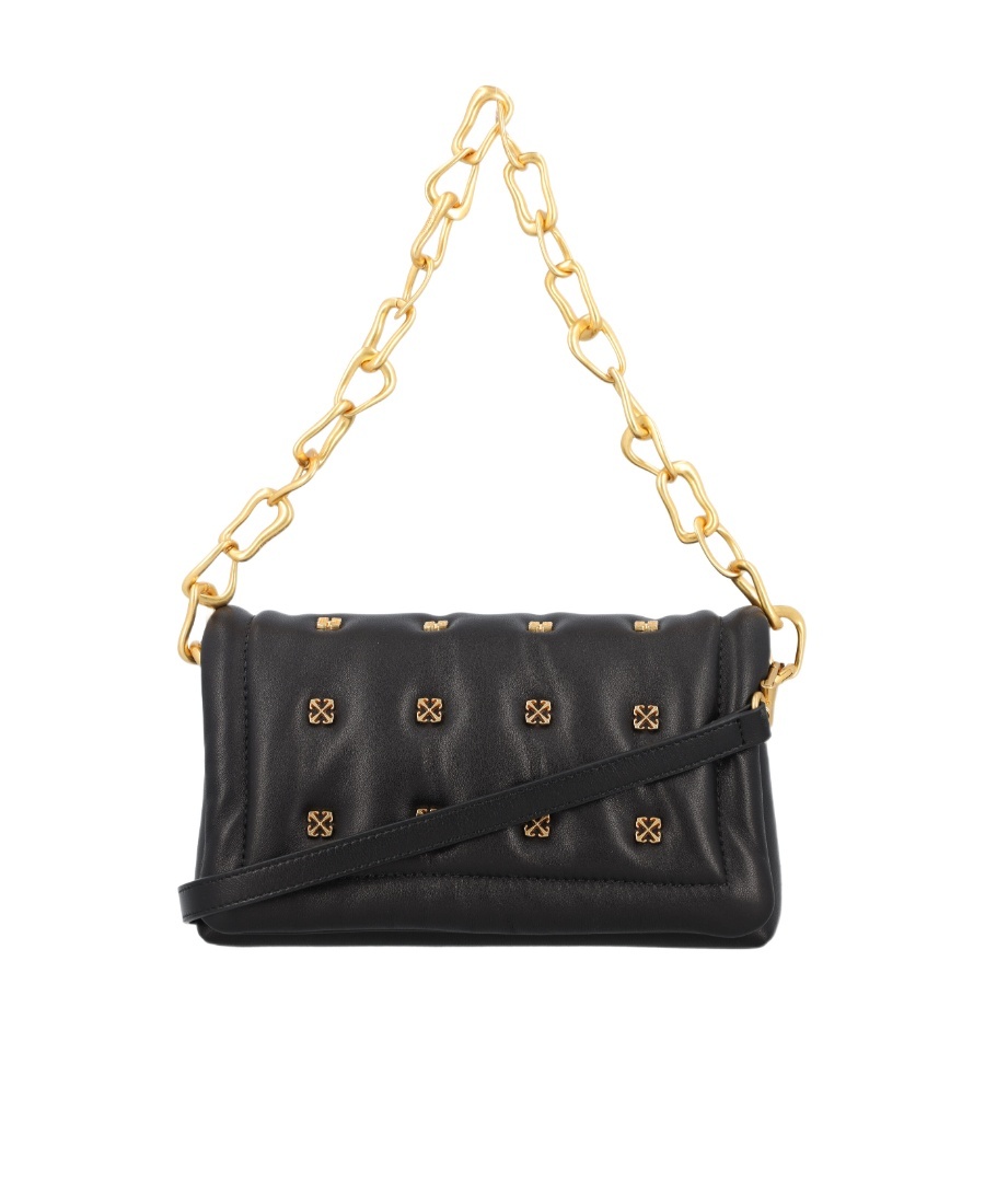 Off-white Black Leather Handbag In Black