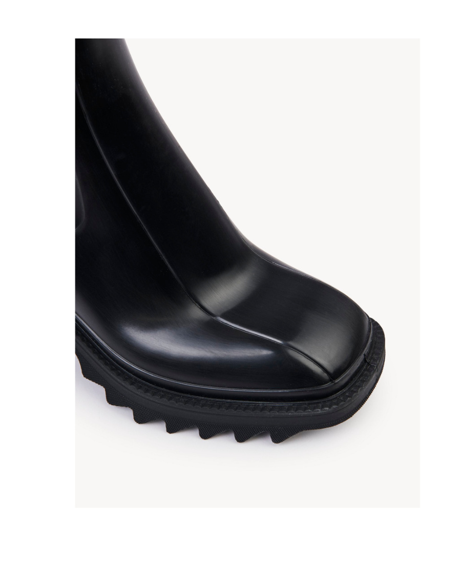 Chloé Betty 70mm Ankle Rain Boots In Black