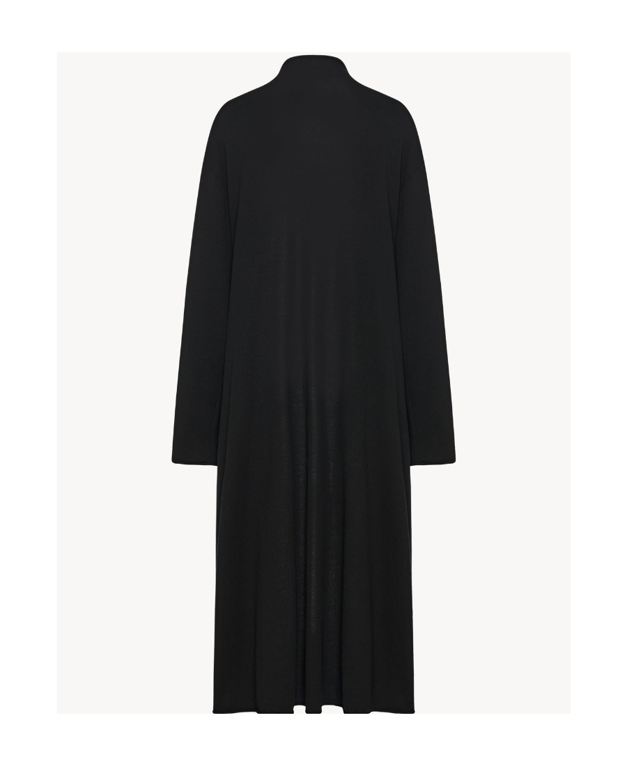 The Row Circle Long Knitted Cardigan In Black