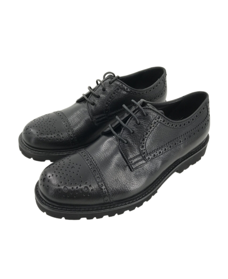 Emporio Armani Logo Business Casual Shoes In Black