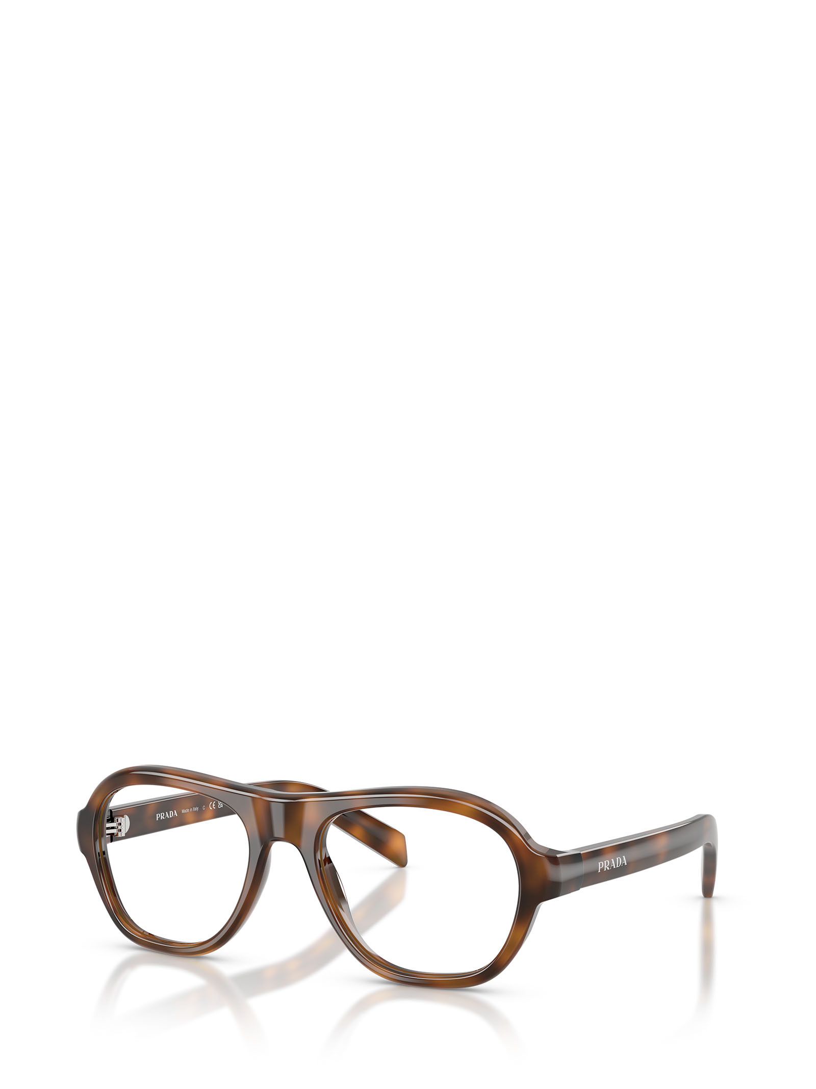 Prada Full Frame Plain Mirror In Brown