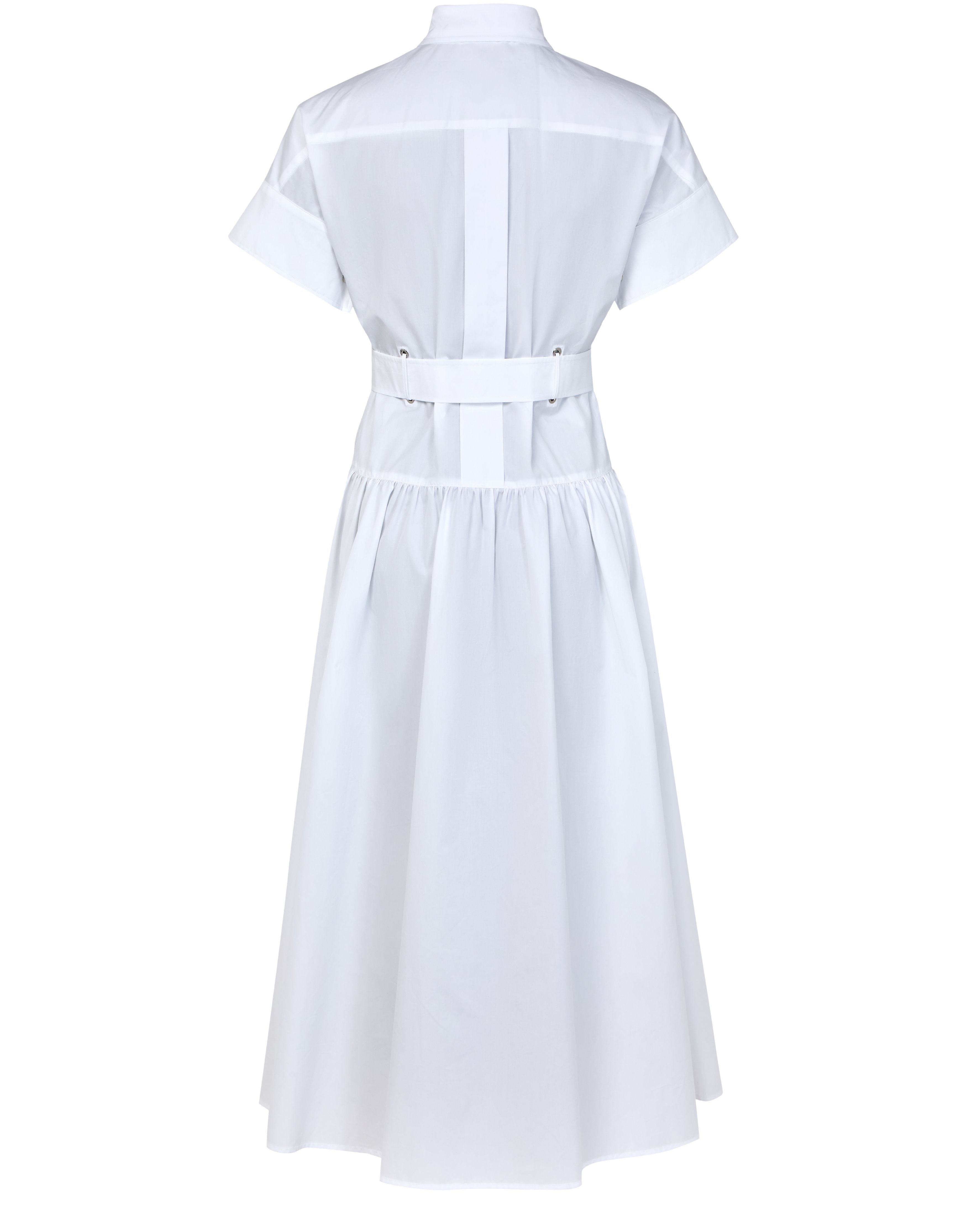 Max Mara Lapel Short-sleeved Dress In White