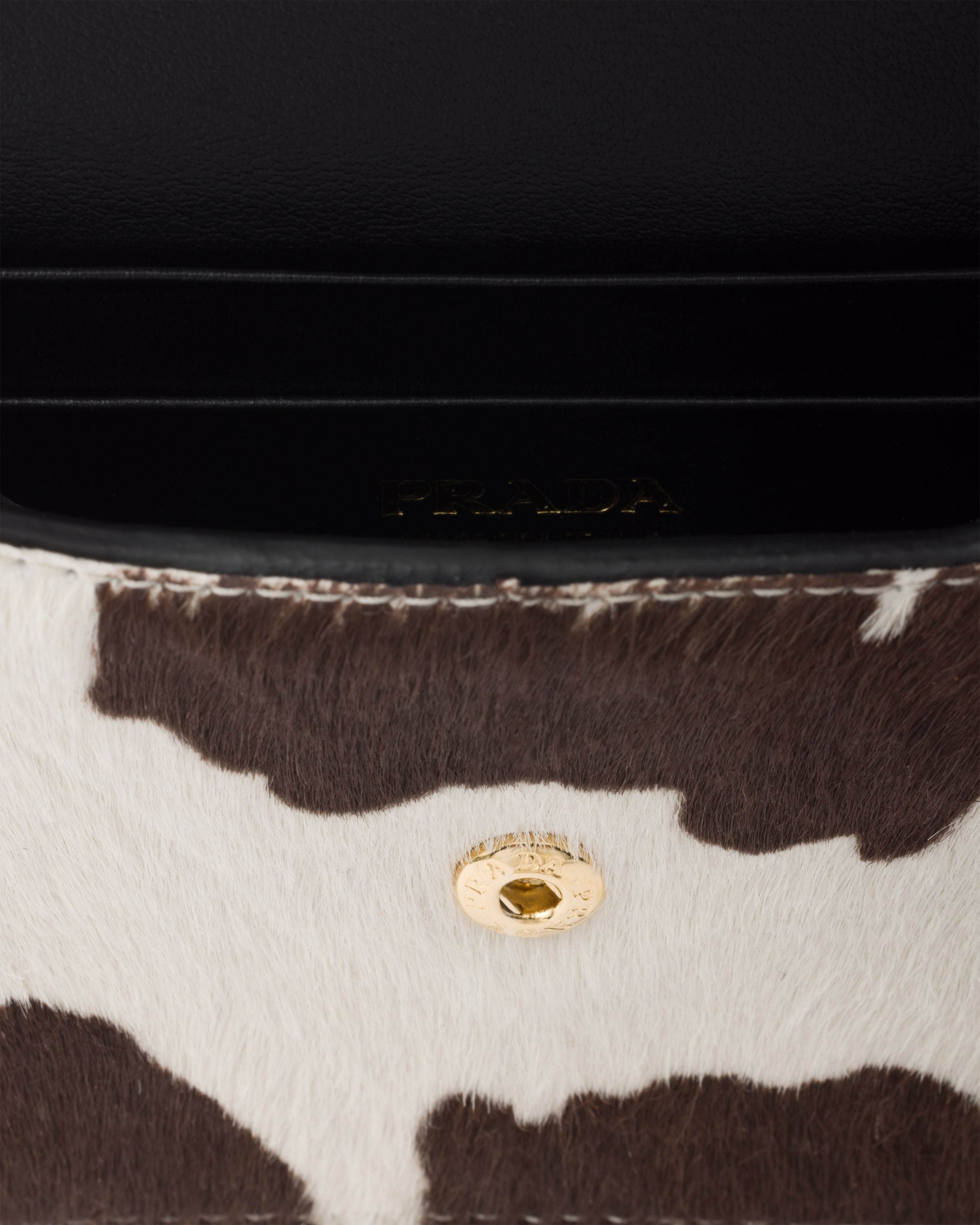 Prada Printed Leather Card Holder With Shoulder Strap In Multi