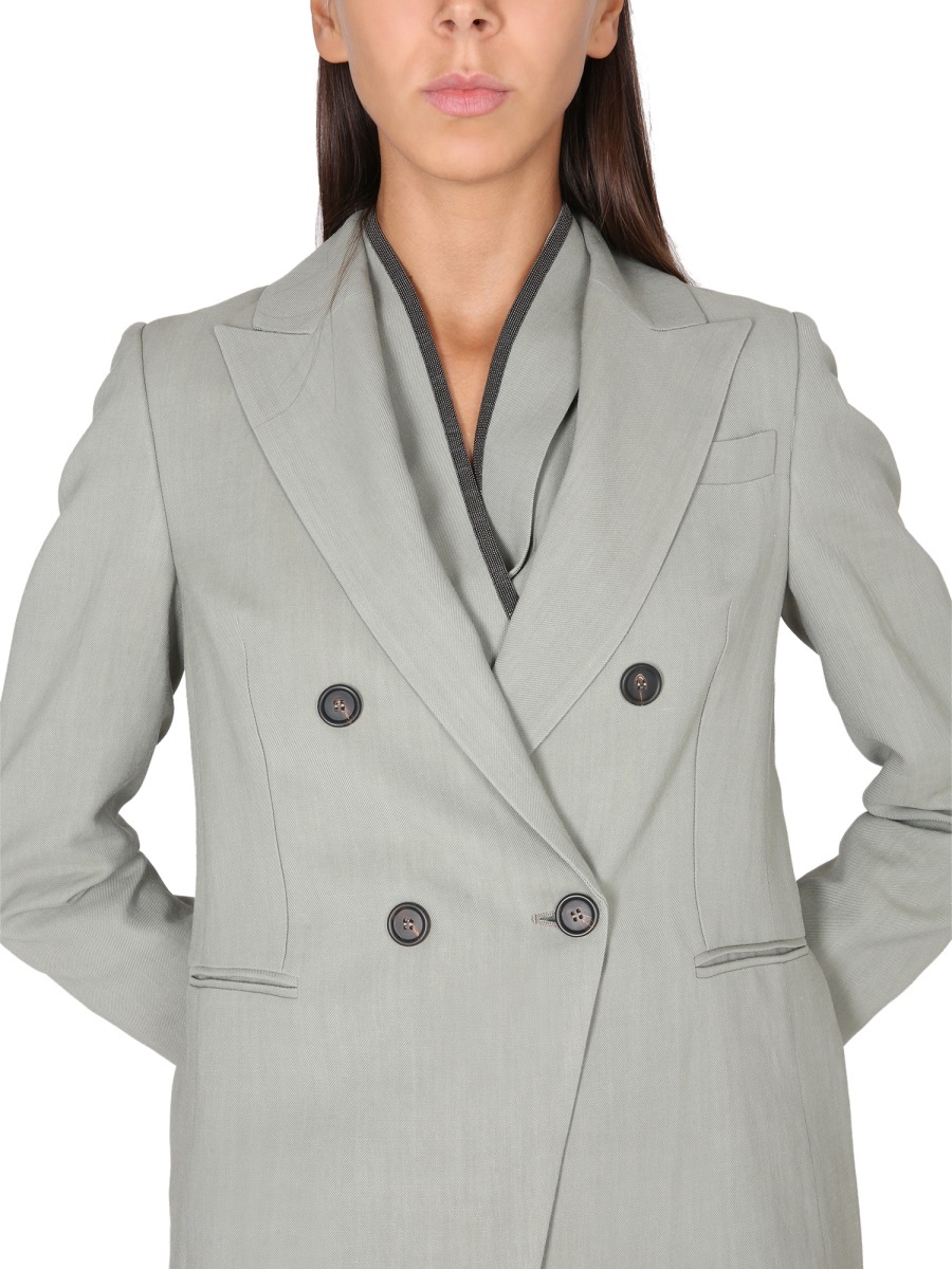 Brunello Cucinelli Women's Fluid Twill Jacket In White