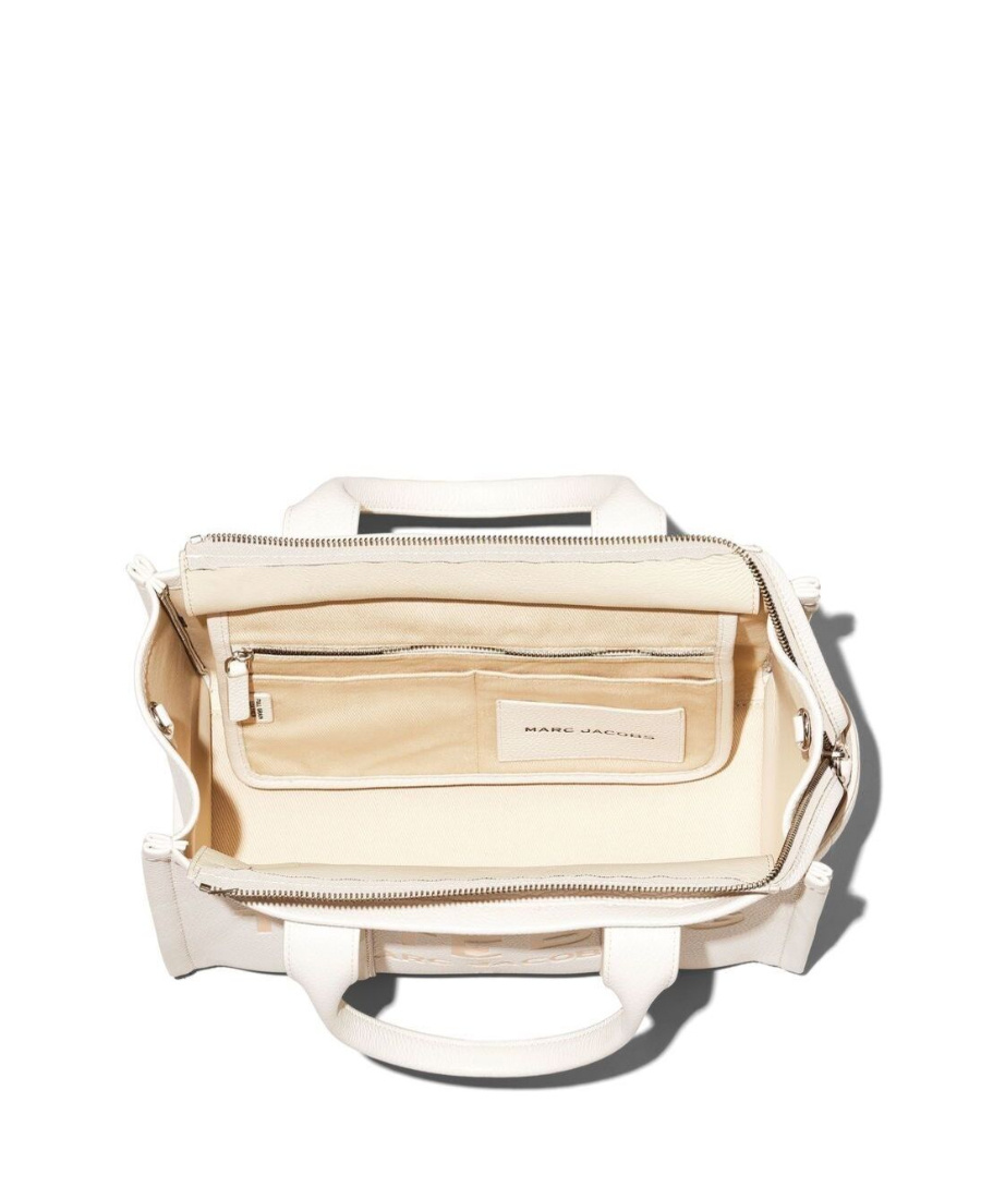 Marc Jacobs The Leather Medium Tote Bag In White