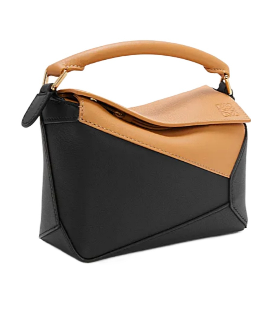 Shop Loewe Mini Puzzle Bag In Classic Calfskin In Black