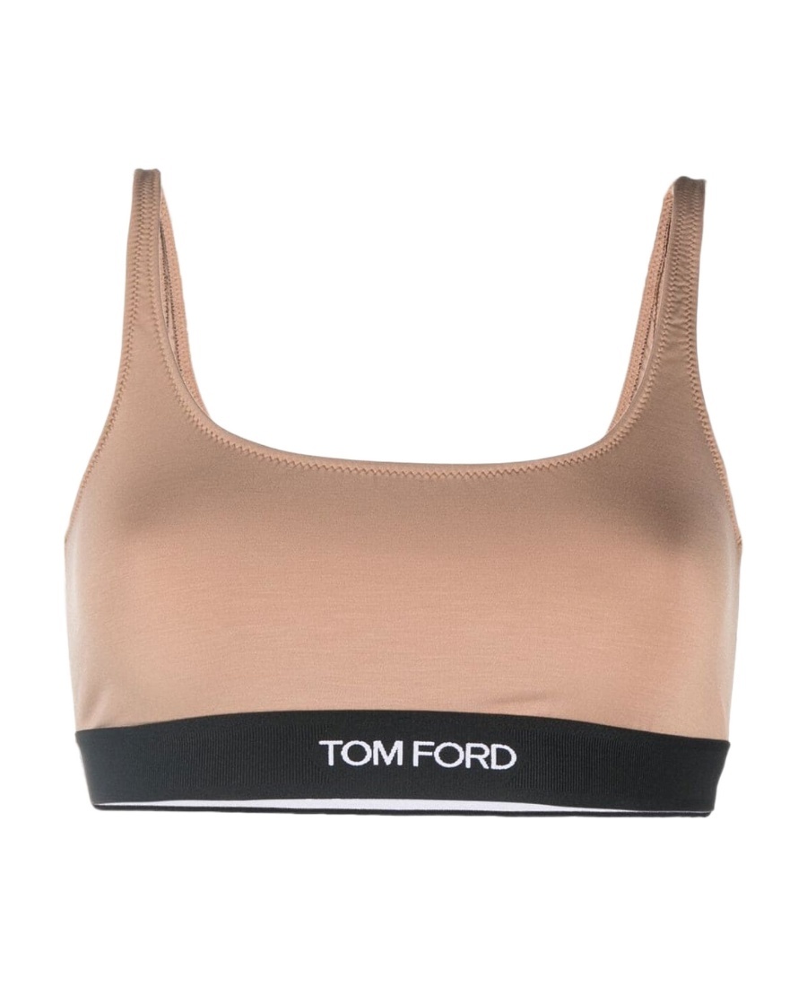 Tom Ford Beige Modal Signature Bralette In Nude