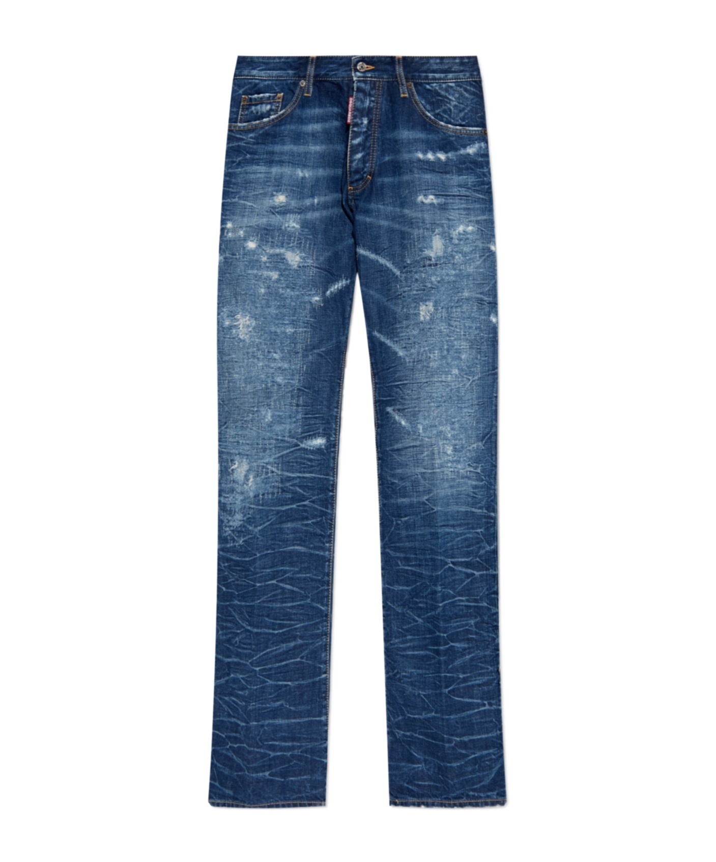 Dsquared2 Waistband Denim Trousers In Blue