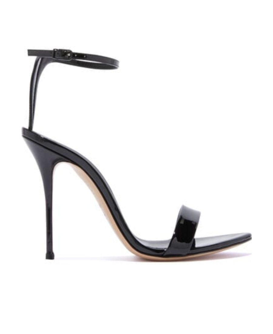 Casadei Patent Leather Sandals With Buckle-fastening In Black