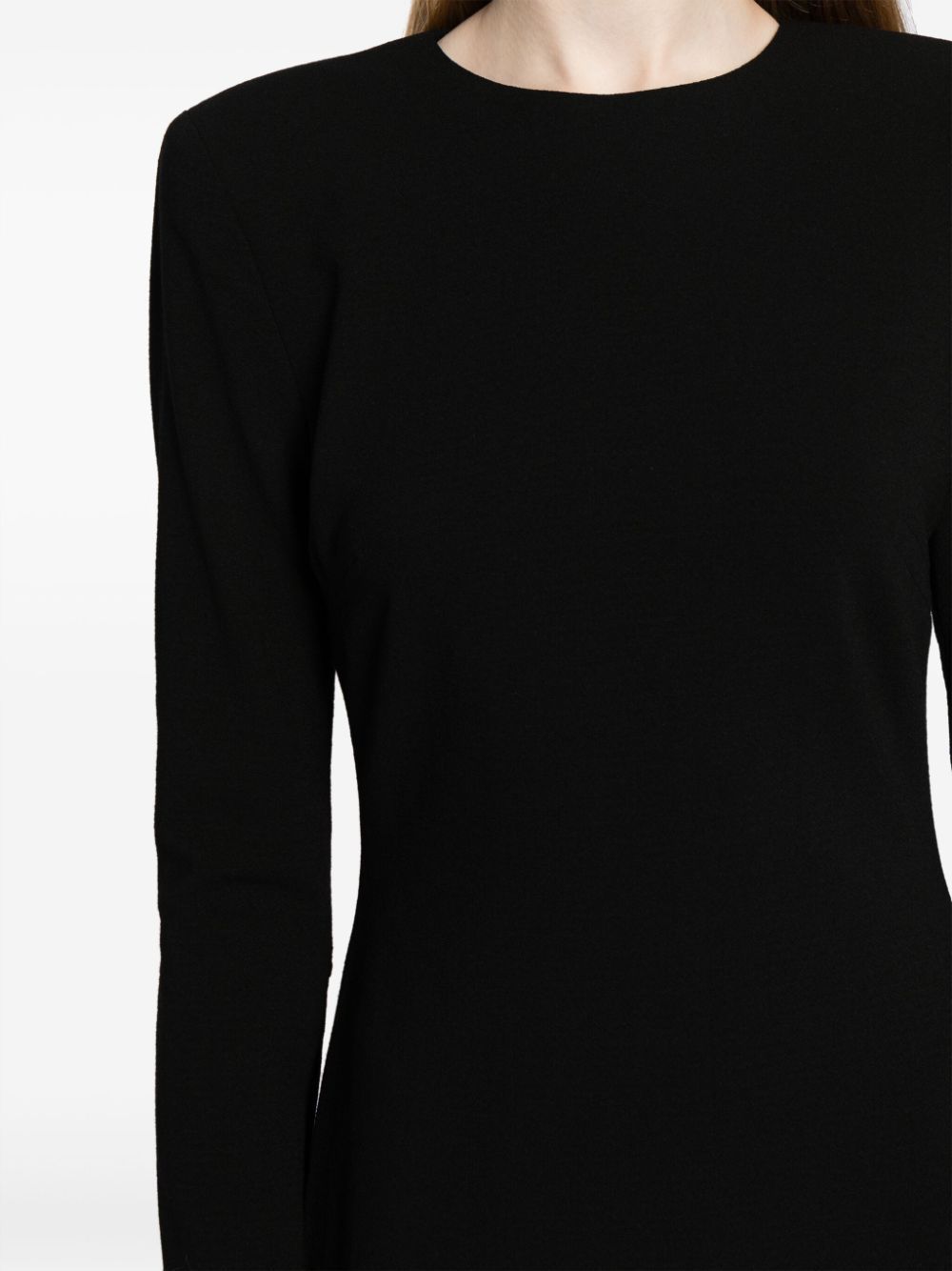 Victoria Beckham Fitted Mini Dress With Shoulder Pads In Black
