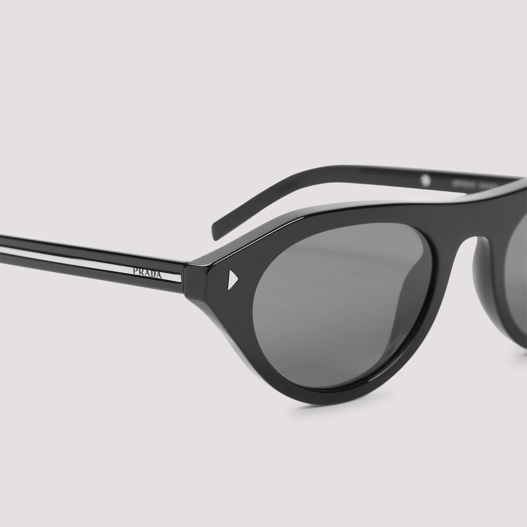 Prada Round Acetate Sunglasses In Gray