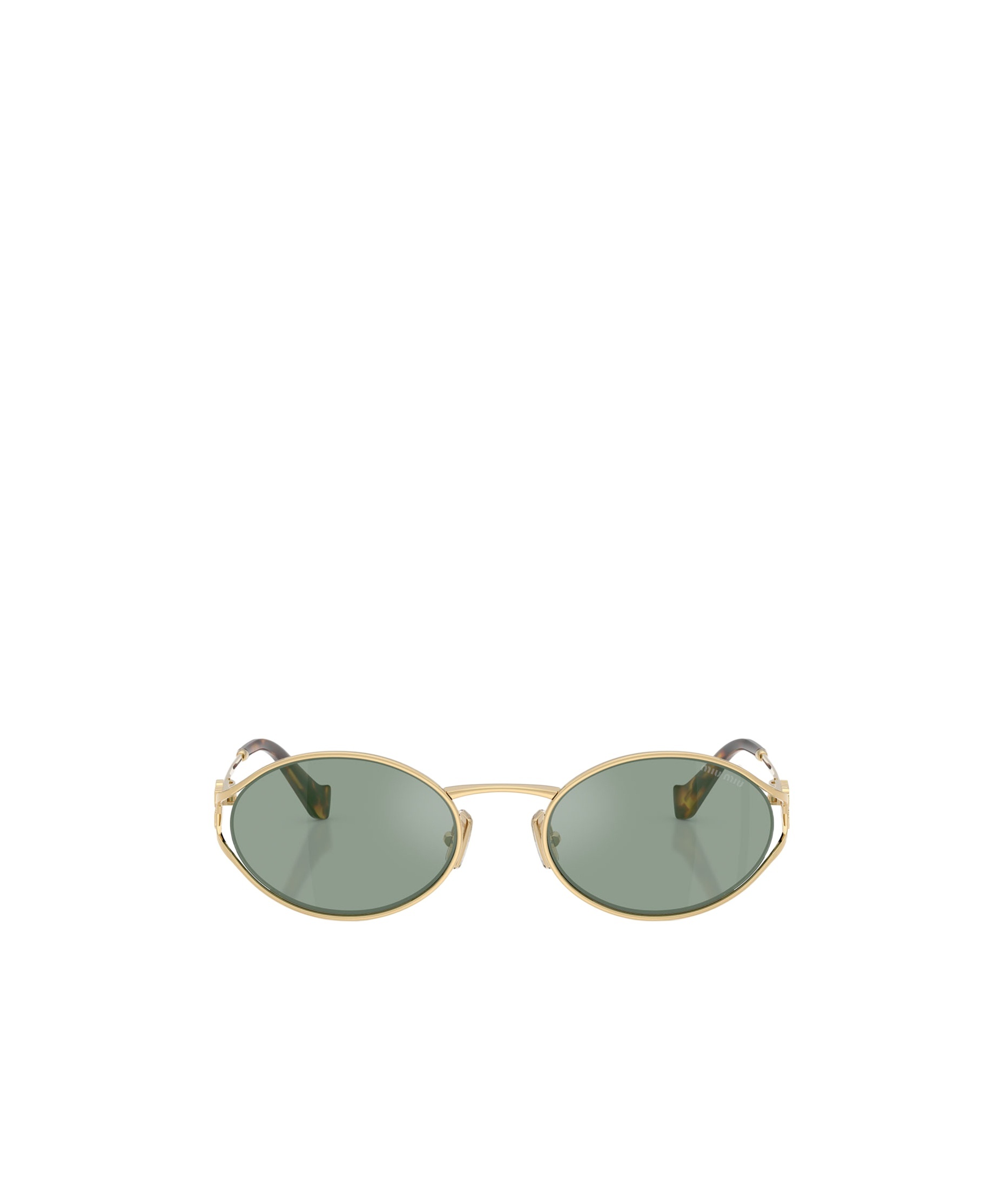 Miu Miu Round-frame Sunglasses In Green