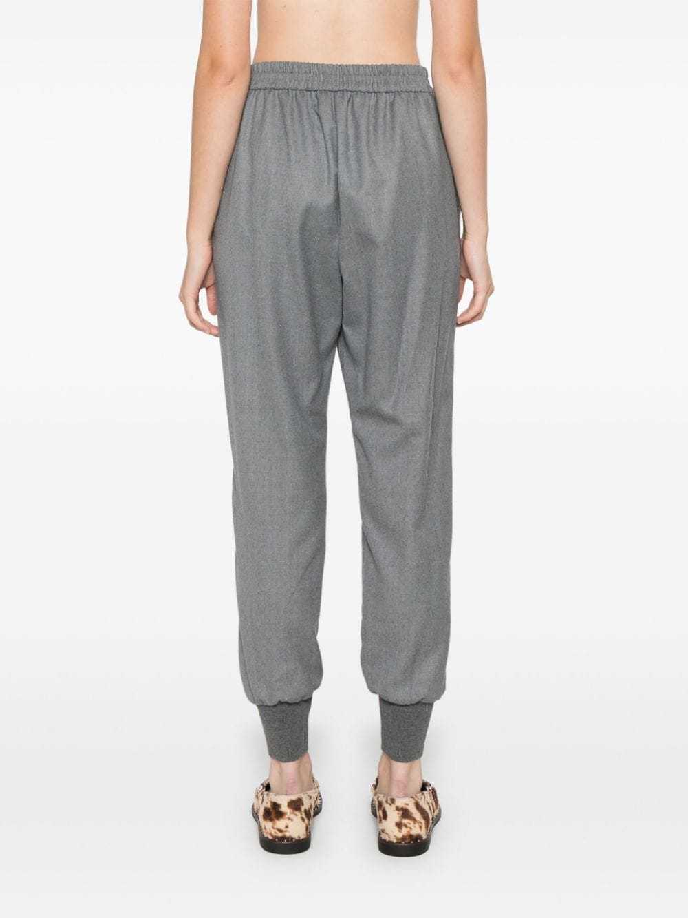 Stella Mccartney Wool Tapered Trousers In Gray