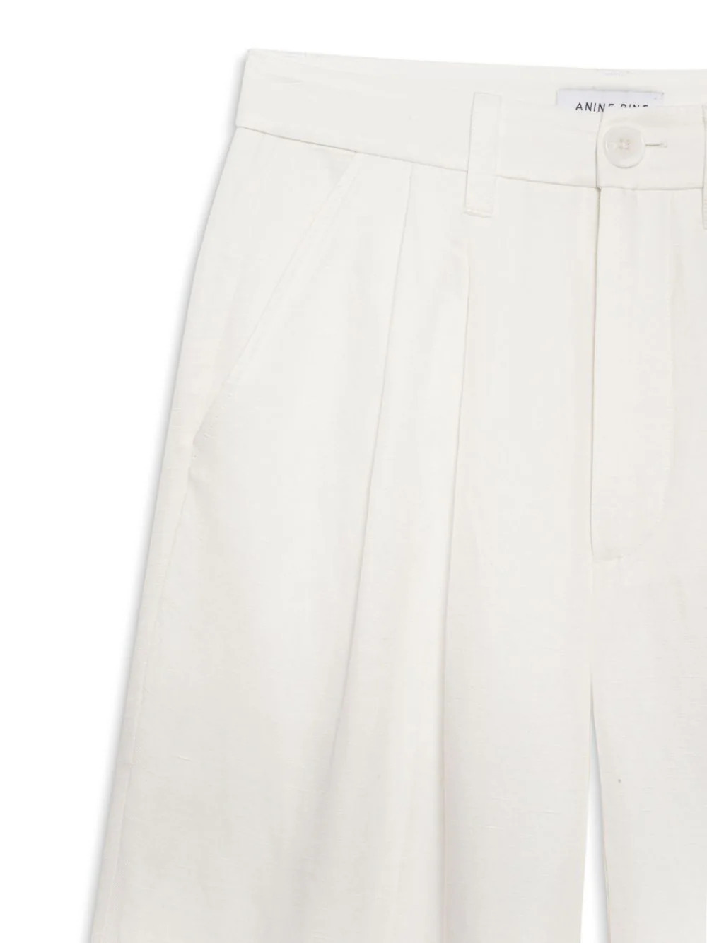 Shop Anine Bing Carrie Pleated Pants In White