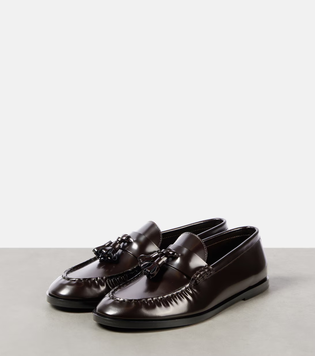 The Row Round-toe Loafers In Black