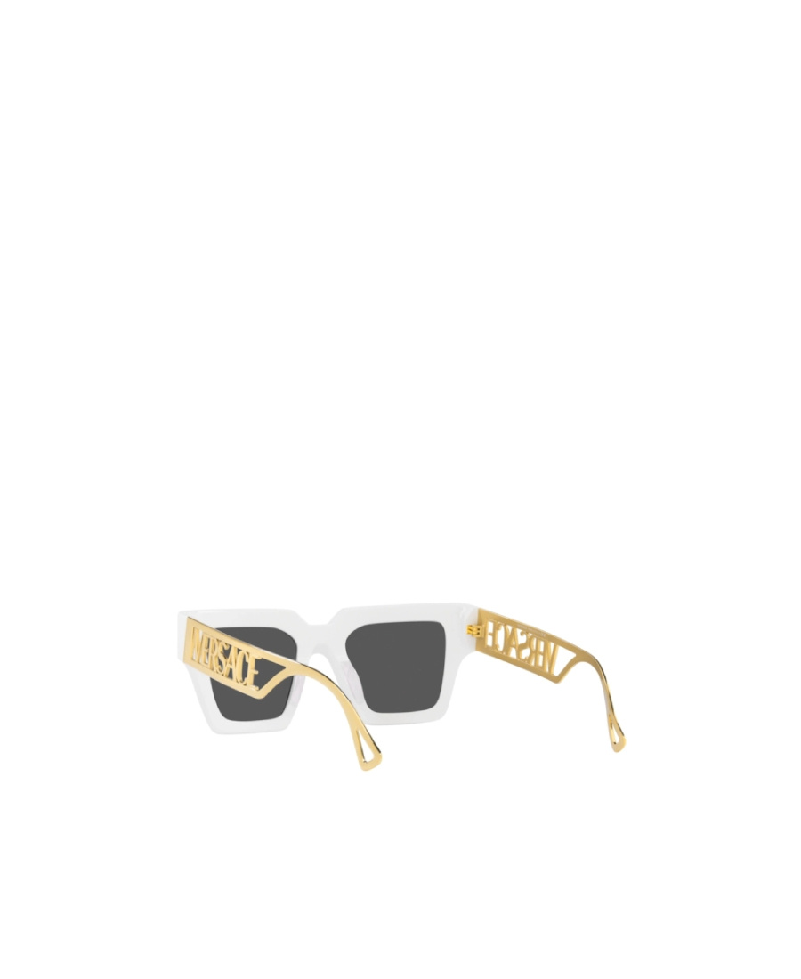 Versace Womens White Ve4431 Logo Cut-out Acetate Sunglasses In Black